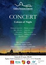 Affiche concert Colours of Night Verniolle 21 mai 2022